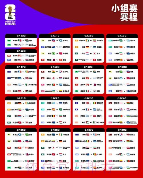 2026世界杯每日赛程今日赛事详情怎么查